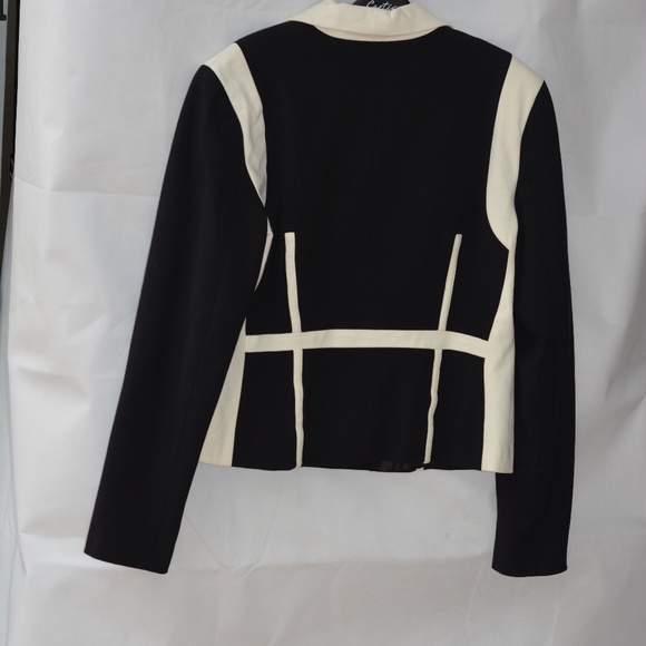 Black & Cream Structured Jacket SZ XL Studio Point - Picture 7 of 9